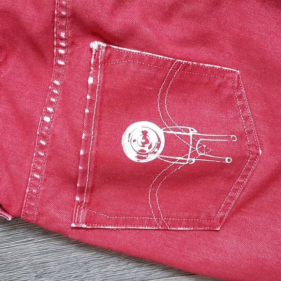 Unique distressed statement Levi's red tattered skinny 511 jeans size 32… - Picture 16 of 17